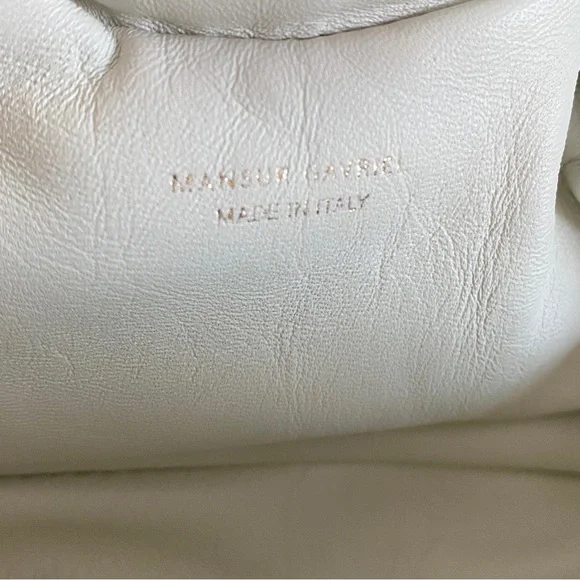 Mansur Gavriel white mini Cloud leather clutch bag - Picture 16 of 16